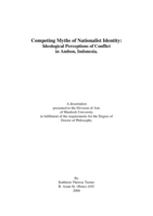 Competing myths of nationalist identity: ideological perceptions of conflict in Ambon, Indonesia