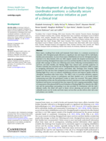 The development of aboriginal brain injury coordinator positions: A culturally secure rehabilitation service initiative as part of a clinical trial