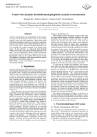 Frame-Wise dynamic threshold based polyphonic acoustic event detection