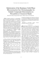 Optimization of the headspace solid-phase microextraction gas chromatography for volatile compounds determination inPhytophthora cinnamomi rands