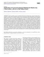 Implications of current ecological thinking for biodiversity conservation: A review of the salient issues