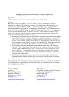 Multiple complementary partnerships in engineering education
