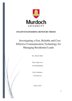 Investigating a fast, reliable and cost-effective communication technology for managing residential loads