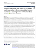 Financial risk protection from out-of-pocket health spending in low- and middle-income countries: A scoping review of the literature