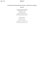 Work integrated learning and business education: A legitimate reverse mapping approach?
