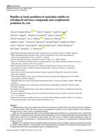 Reptiles as food: Predation of Australian reptiles by introduced red foxes compounds and complements predation by cats