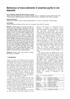 Behaviour of trace elements in arsenian pyrite in ore deposits