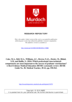 Which professional (non-technical) competencies are most important to the success of graduate veterinarians? A Best Evidence Medical Education (BEME) systematic review: BEME Guide No. 38