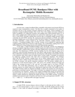 Broadband PCML Bandpass filter with rectangular middle resonator