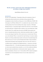 'My life, my future; stuck in the cloud: Challenging institutional surveillance of high school students