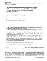 The distribution, habitat preference and population dynamics of the pale field-rat (Rattus tunneyi) at Edel Land, Shark Bay, Western Australia: The role of refuges and refugia in population persistence