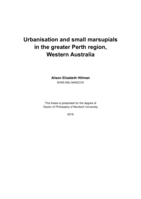 Urbanisation and small marsupials in the greater Perth region, Western Australia