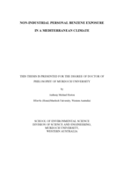 Non-industrial personal benzene exposure in a mediterranean climate