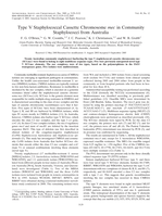 Type V staphylococcal cassette chromosome mec in community staphylococci from Australia