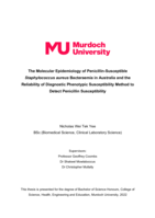 The molecular epidemiology of penicillin-susceptible Staphylococcus aureus bacteraemia in Australia and the reliability of diagnostic phenotypic susceptibility method to detect penicillin susceptibility