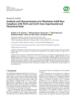 Synthesis and characterization of β-Diketimine Schiff base complexes with Ni(II) and Zn(II) Ions: Experimental and Theoretical Study