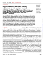 Genome mapping of seed-borne allergens and immunoresponsive proteins in wheat