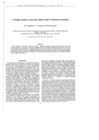 A simple model to forecast wheat yield in Western Australia