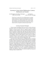 Learning to assess school mathematics: Context, multimedia and transfer