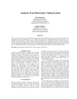Teaching case: Analysis of an electronic voting system