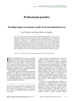 Teaching impact assessment: results of an international survey