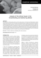 Analysis of the ethical issues in the breastfeeding and bedsharing debate