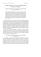 Online support for preservice mathematics teachers in schools