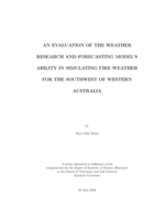 An evaluation of the weather research and forecasting model's ability in simulating fire weather for the Southwest of Western Australia
