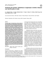 Analyzing the genetic relatedness of pigeonpea varieties released over last 58 years in India