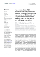 Network analysis of 18 attention-deficit/hyperactivity disorder symptoms suggests the importance of “Distracted” and “Fidget” as central symptoms: Invariance across age, gender, and subtype presentations