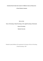 Attachment-based family intervention for childhood anxiety and depression:  A mixed methods evaluation