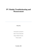 PV module troubleshooting and measurement