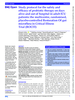 Study protocol for the safety and efficacy of probiotic therapy on days alive and out of hospital in adult ICU patients: The multicentre, randomised, placebo-controlled Restoration Of gut microflora in Critical Illness Trial (ROCIT)