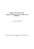 Gender and geography: literacy pedagogy and curriculum politics