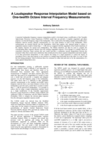 A loudspeaker response interpolation model based on one-twelfth octave interval frequency measurements