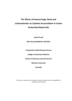 The effects of haemorrhagic shock and leukoreduction on cytokine accumulation in canine packed red blood cells