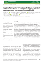 Dissecting genomic hotspots underlying seed protein, oil, and sucrose content in an interspecific mapping population of soybean using high-density linkage mapping