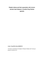 Platelet indices and their association with chronic valvular heart disease in Cavalier King Charles spaniels