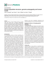 Human population structure, genome autozygosity and human health