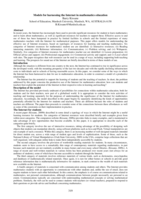 Models for harnessing the Internet in mathematics education