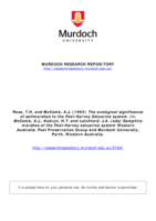 The ecological significance of saltmarshes to the Peel-Harvey Estuarine system. In: McComb, A.J., Kobryn, H.T. and Latchford, J.A. (eds) Samphire marshes of the Peel-Harvey estuarine system Western Australia.