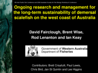 Ongoing research and management for the long-term sustainability of demersal scalefish on the west coast of Australia