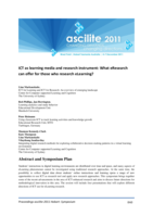 ICT as learning media and research instrument: What eResearch can offer for those who research eLearning?