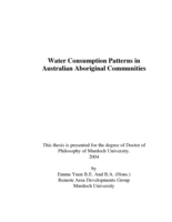 Water consumption patterns in Australian Aboriginal communities