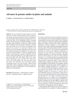 Advances in genome studies in plants and animals