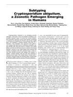 Subtyping Cryptosporidium ubiquitum, a zoonotic pathogen emerging in humans
