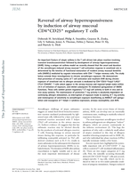 Reversal of airway hyperresponsiveness by induction of airway mucosal CD4+CD25+ regulatory T cells