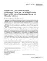 Changes over time in risk factors for cardiovascular disease and use of Lipid‐lowering drugs in HIV‐Infected individuals and impact on myocardial infarction