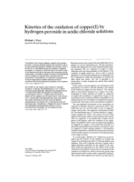 Kinetics of the oxidation of copper(I) by hydrogen peroxide in acidic chloride solutions