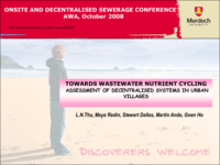 Towards wastewater nutrient cycling: Assessment of decentralised systems in urban villages